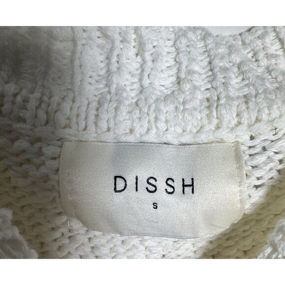 Dissh Knit Sleeveless Sweater Tank Cream Women’s Size Small cotton boucle vest - Picture 6 of 9